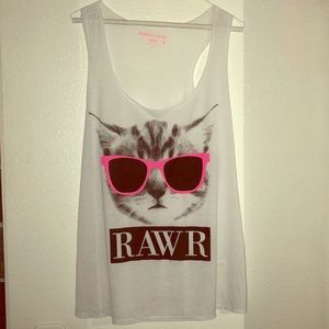 Sunglasses kitty tank top